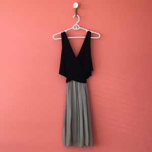Anthropologie Amadi Crosswrap Dress Black/Tan